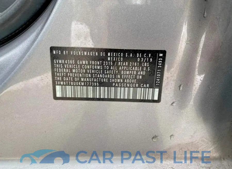3VW6T7BU0KM177395# 10