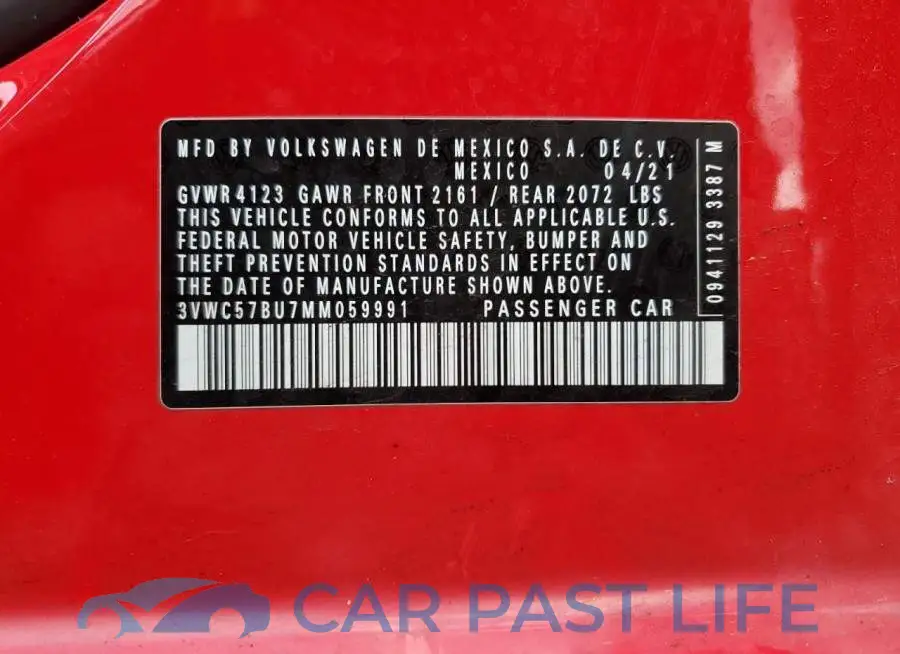 3VWC57BU7MM059991# 12