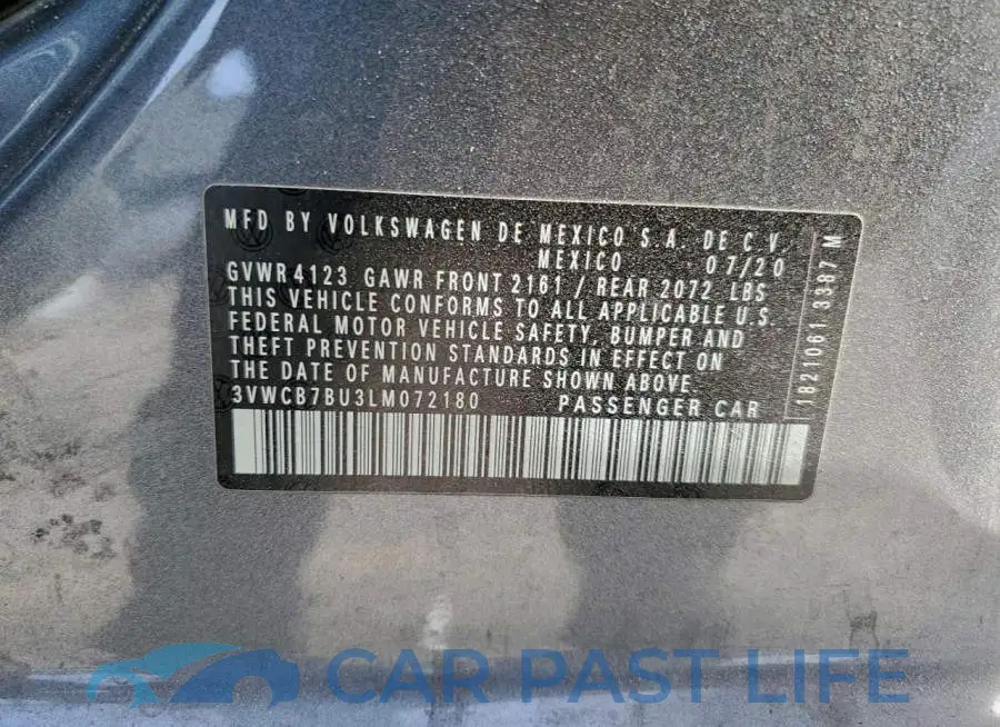 3VWCB7BU3LM072180# 13