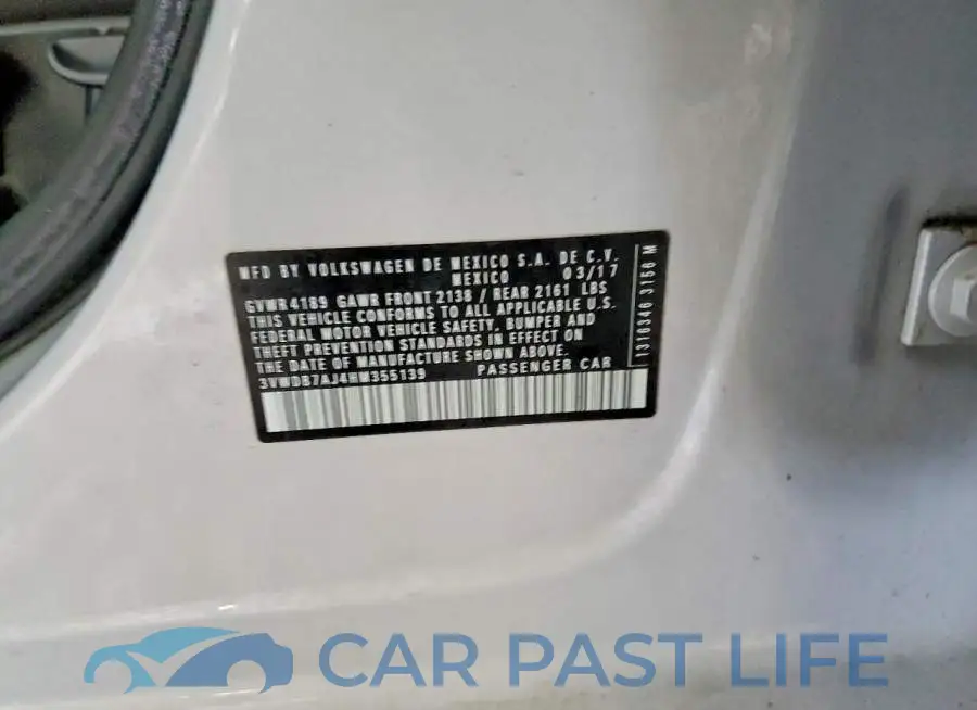 3VWDB7AJ4HM355139# 12