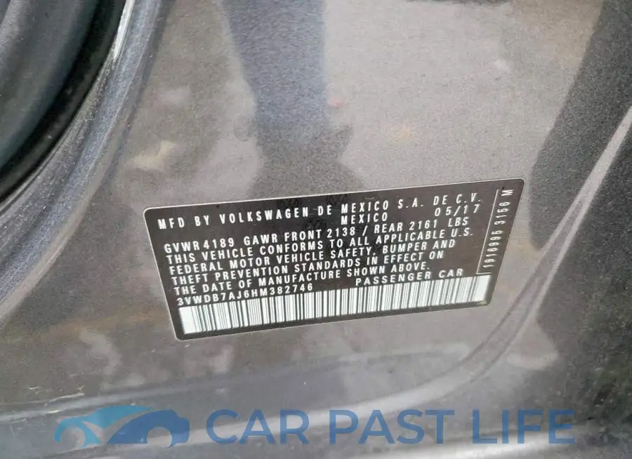 3VWDB7AJ6HM382746# 13