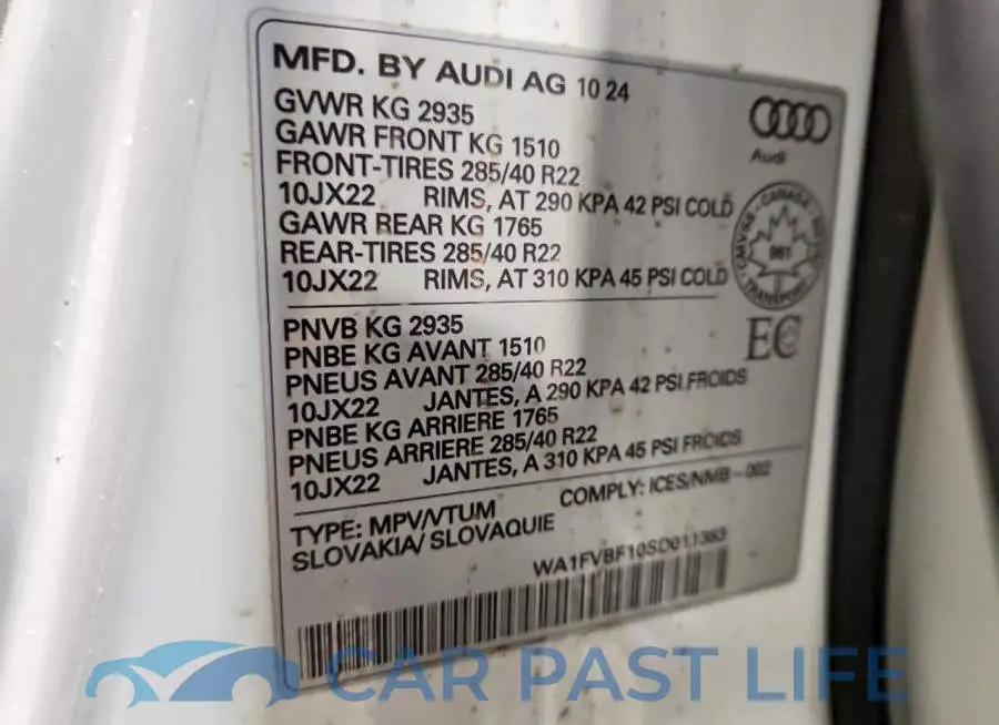 WA1FVBF10SD011383# 13