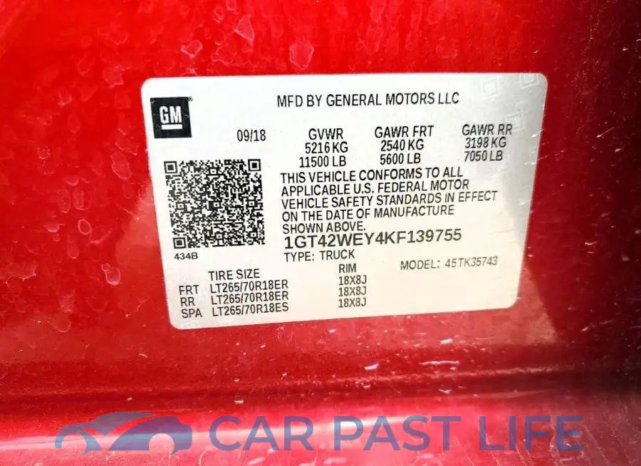 1GT42WEY4KF139755# 12