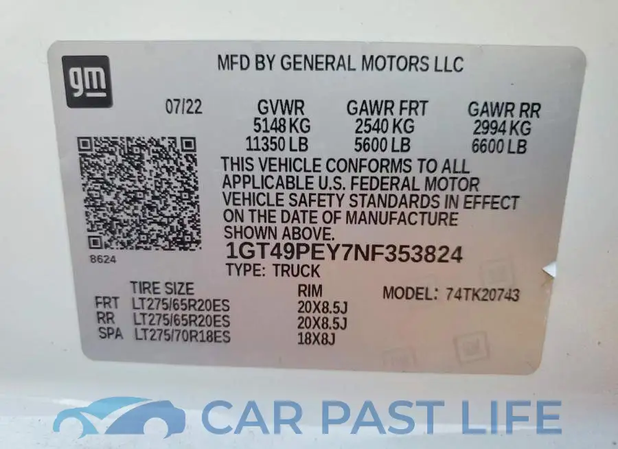 1GT49PEY7NF353824# 12