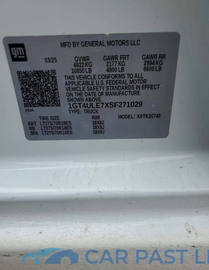 1GT4ULE7XSF271029# 13