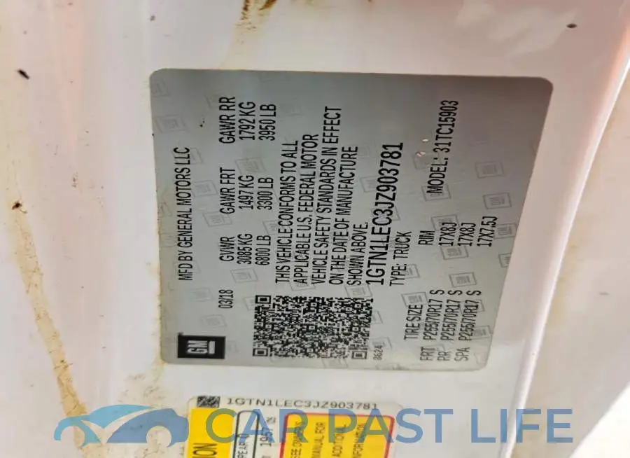 1GTN1LEC3JZ903781# 12