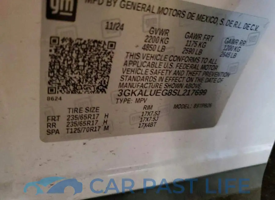3GKALUEG8SL217699# 13