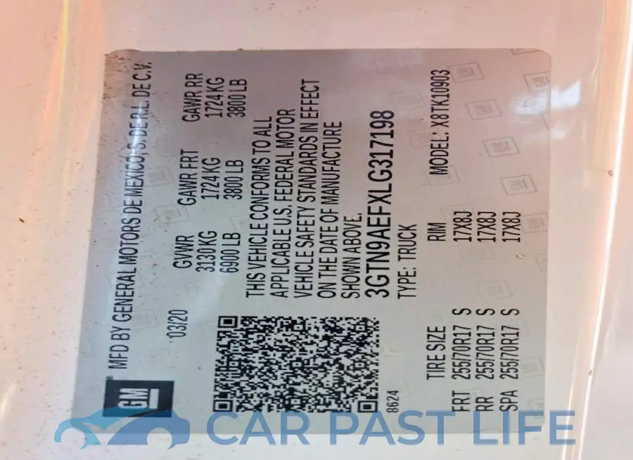 3GTN9AEFXLG317198# 12