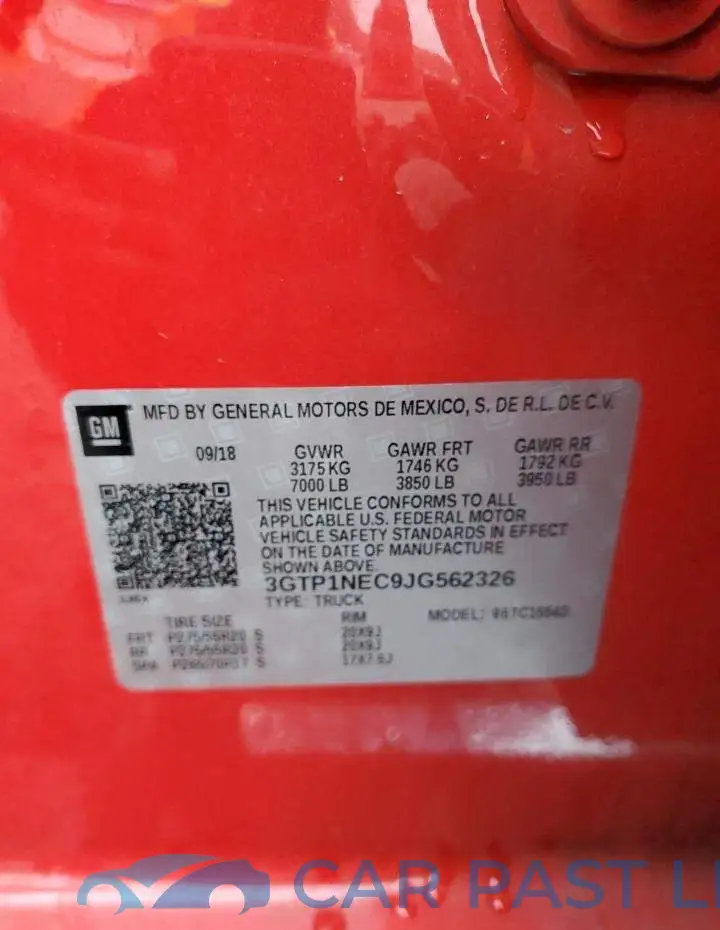 3GTP1NEC9JG562326# 12