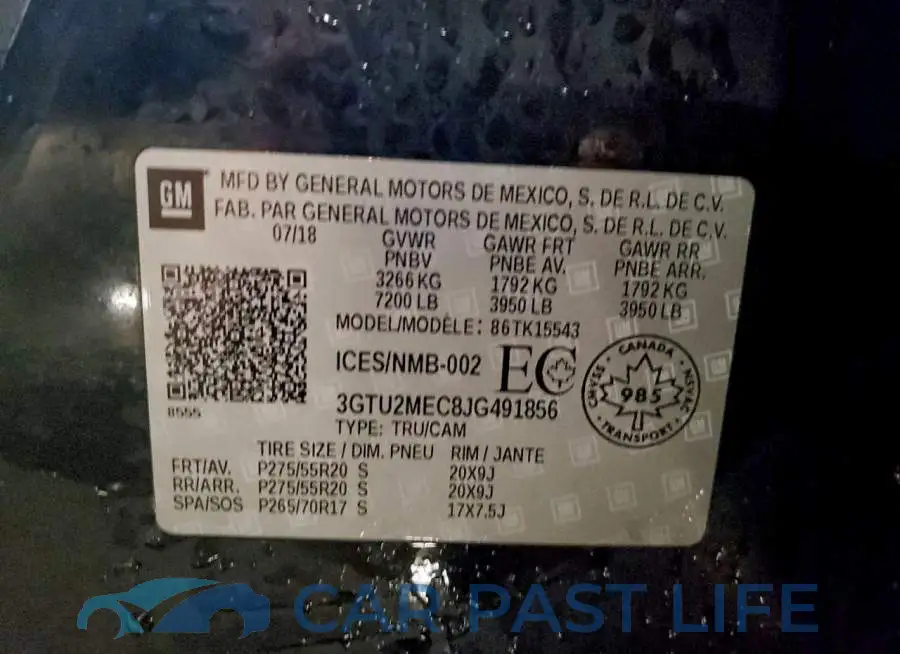 3GTU2MEC8JG491856# 12