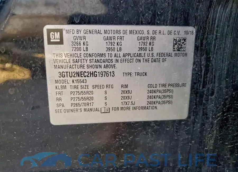 3GTU2NEC2HG197613# 12