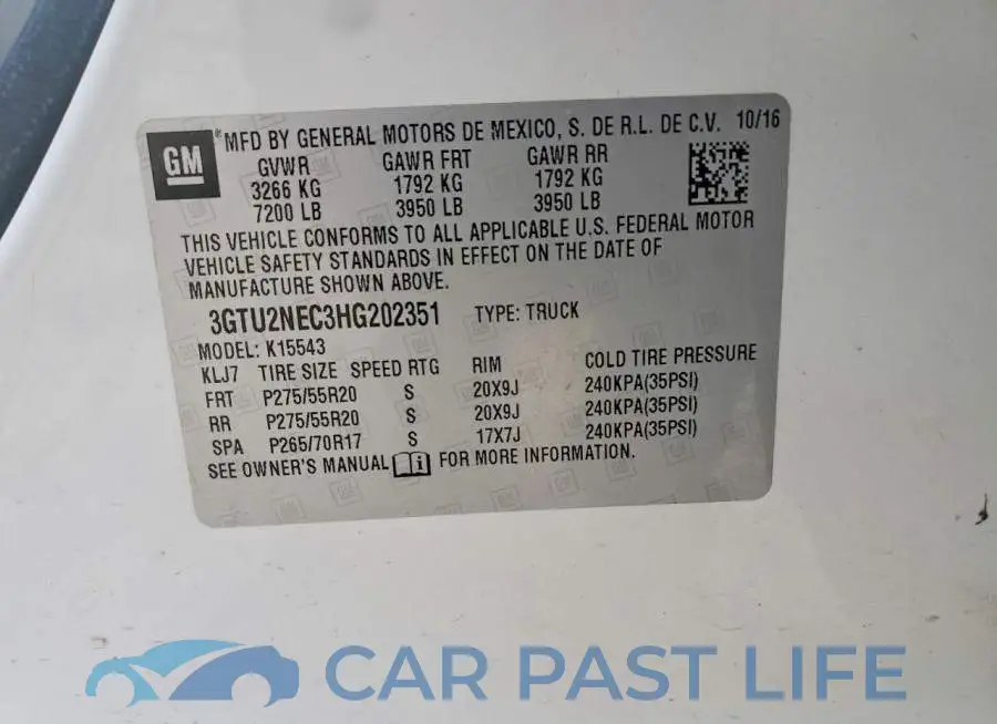 3GTU2NEC3HG202351# 12