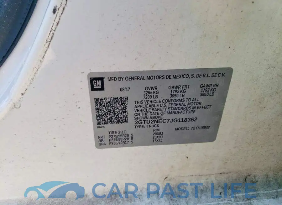 3GTU2NEC7JG118362# 12