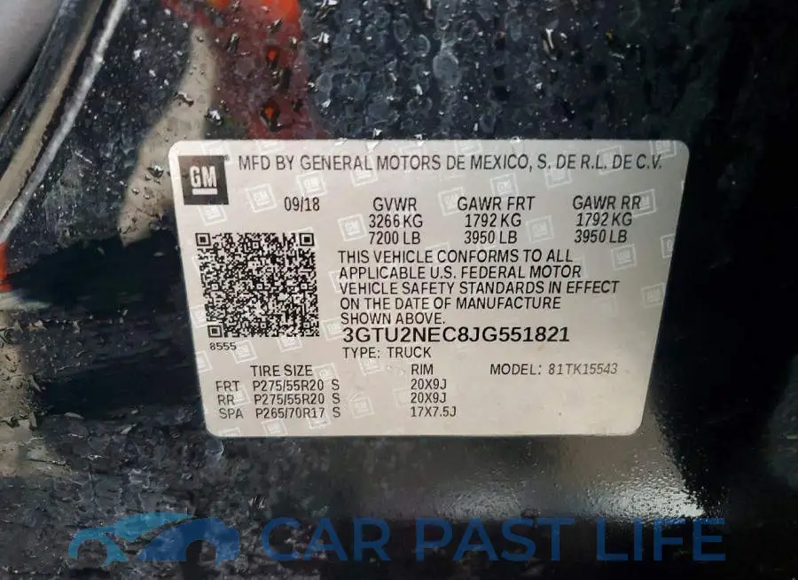 3GTU2NEC8JG551821# 12