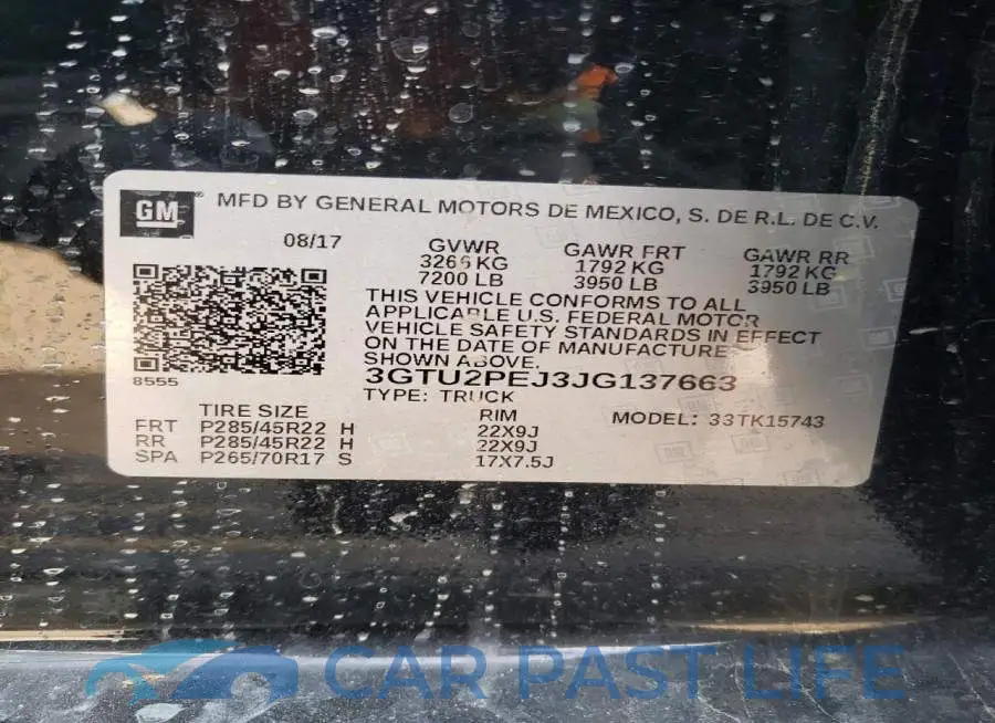 3GTU2PEJ3JG137663# 12
