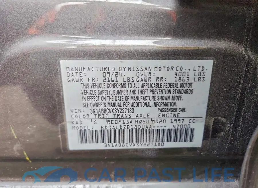 3N1AB8CVXSY227180# 13