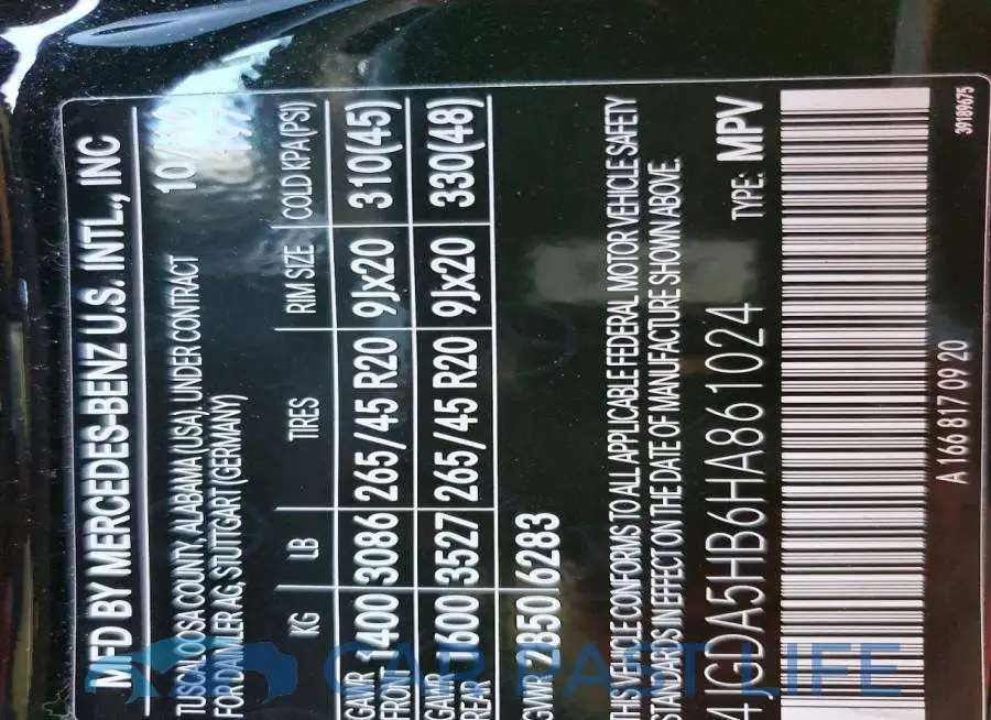 4JGDA5HB6HA861024# 13