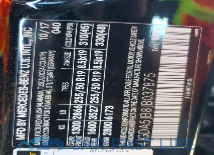 4JGDA5JB8JB037875# 13