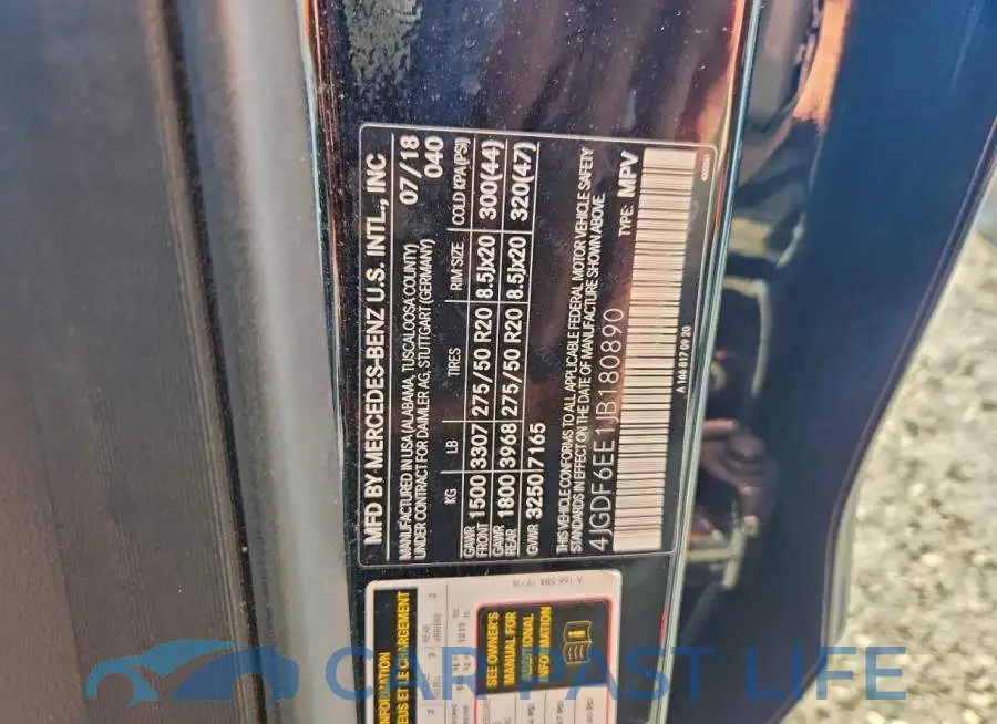 4JGDF6EE1JB180890# 13
