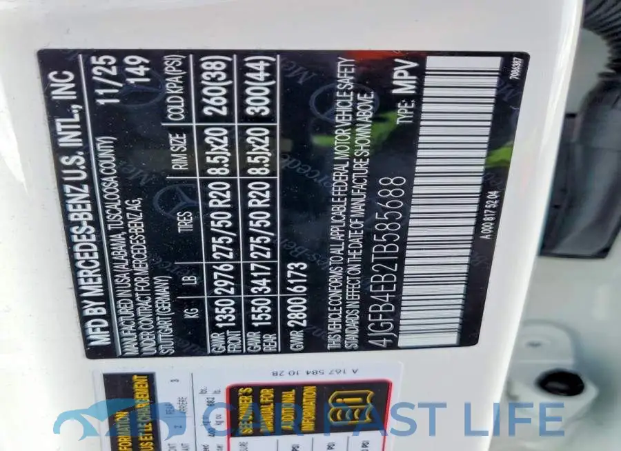 4JGFB4EB2TB585688# 13