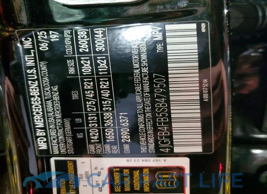 4JGFB4FB5SB479507# 13