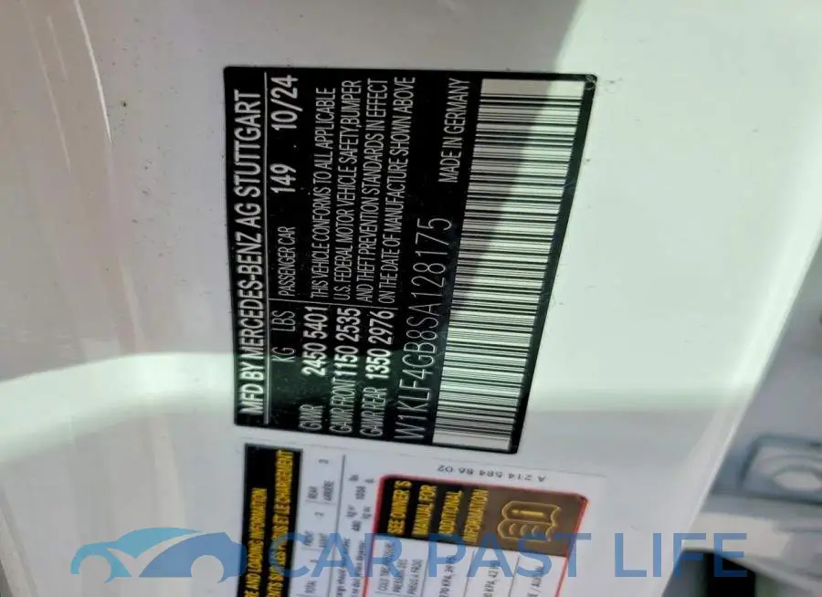 W1KLF4GB8SA128175# 12