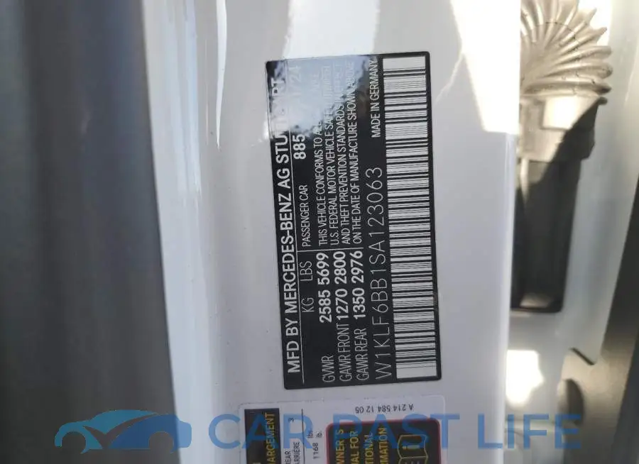 W1KLF6BB1SA123063# 12