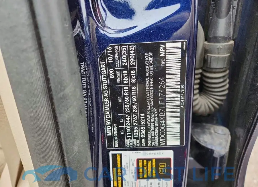 WDC0G4KB7HF174264# 13