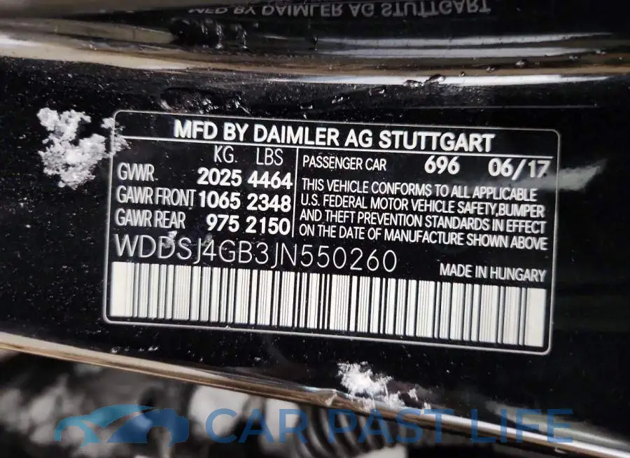 WDDSJ4GB3JN550260# 12
