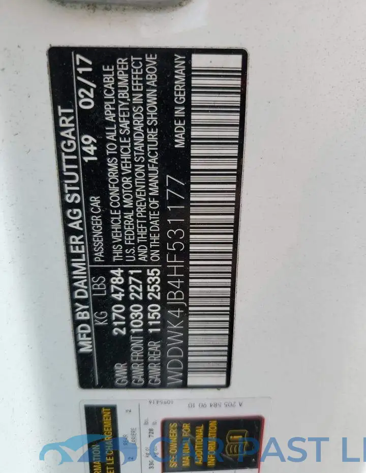 WDDWK4JB4HF531177# 12