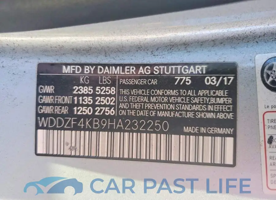 WDDZF4KB9HA232250# 12