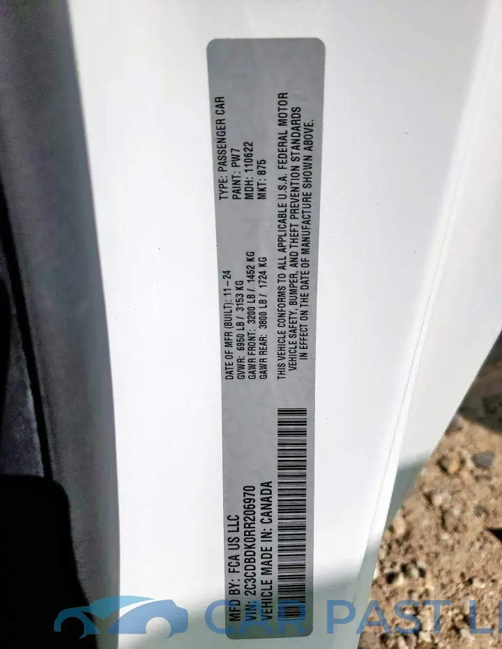 2C3CDBDK0RR206970# 12
