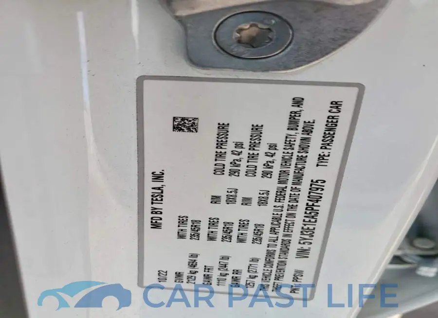 5YJ3E1EA5PF407975# 12