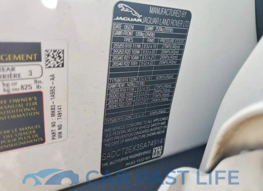 SADCT2EX3SA749141# 13