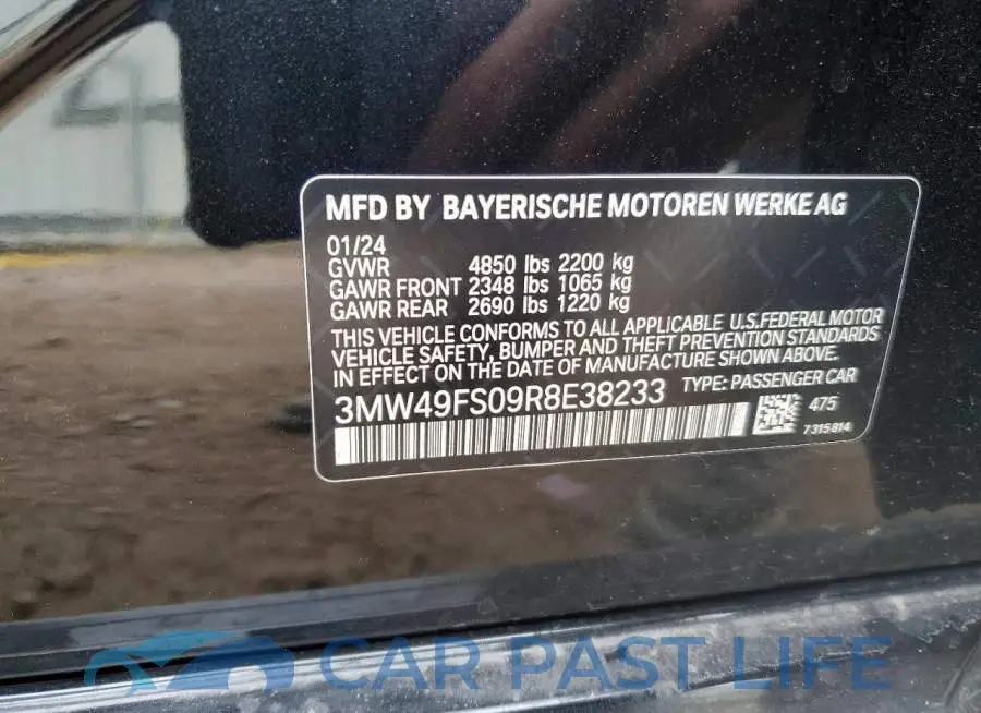 3MW49FS09R8E38233# 12