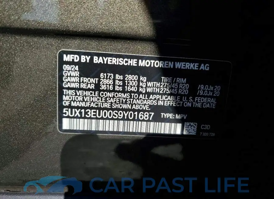 5UX13EU00S9Y01687# 13