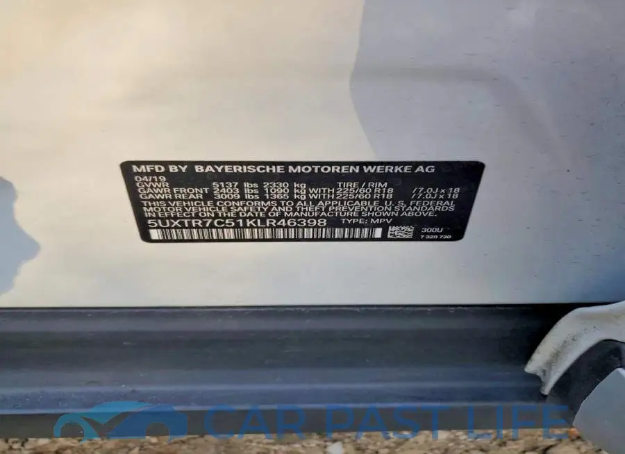 5UXTR7C51KLR46398# 13