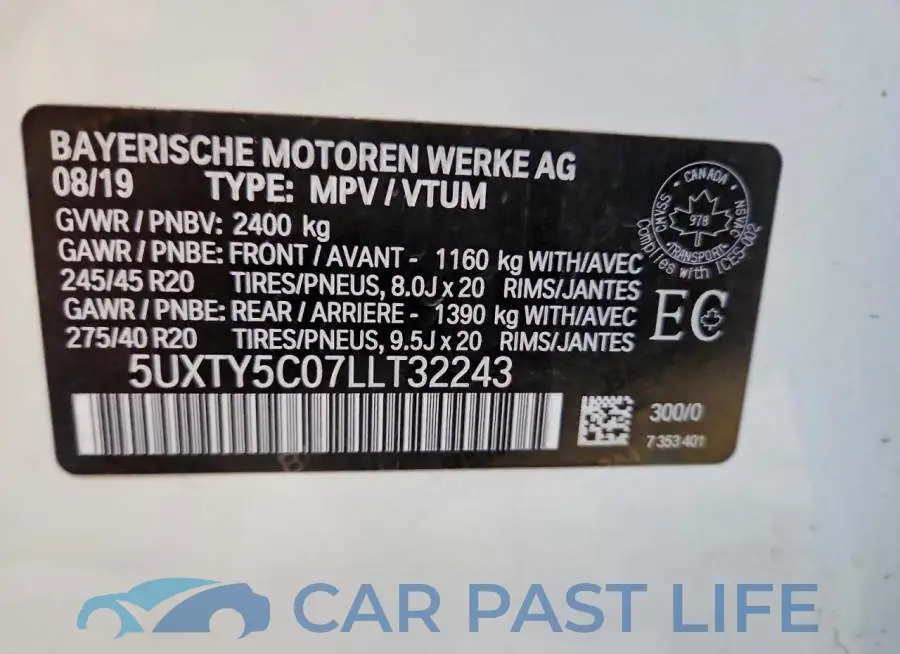 5UXTY5C07LLT32243# 13