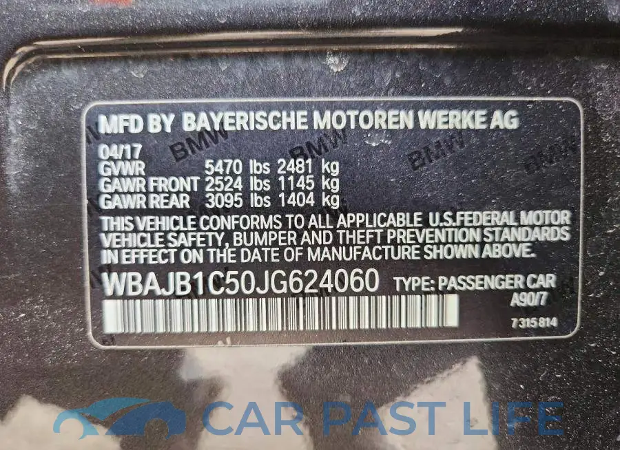 WBAJB1C50JG624060# 12