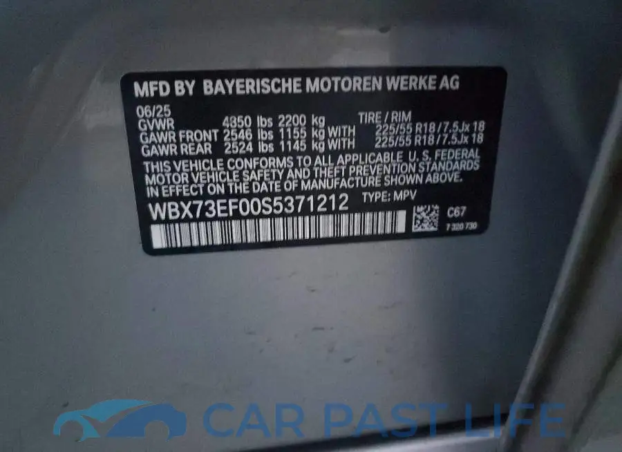 WBX73EF00S5371212# 13