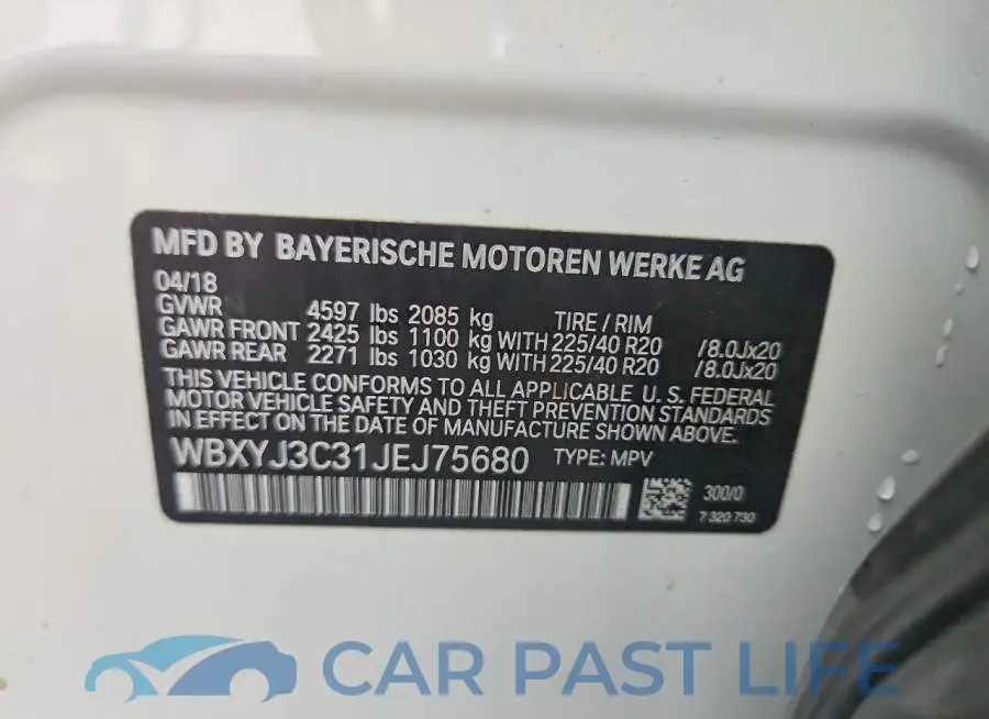 WBXYJ3C31JEJ75680# 13
