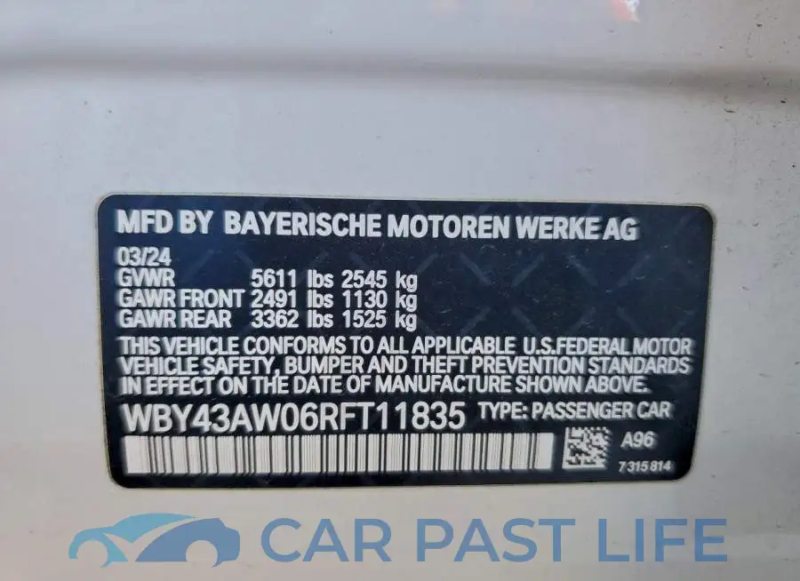 WBY43AW06RFT11835# 12