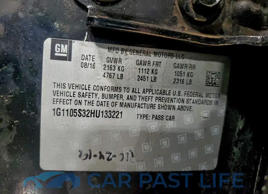1G1105S32HU133221# 12
