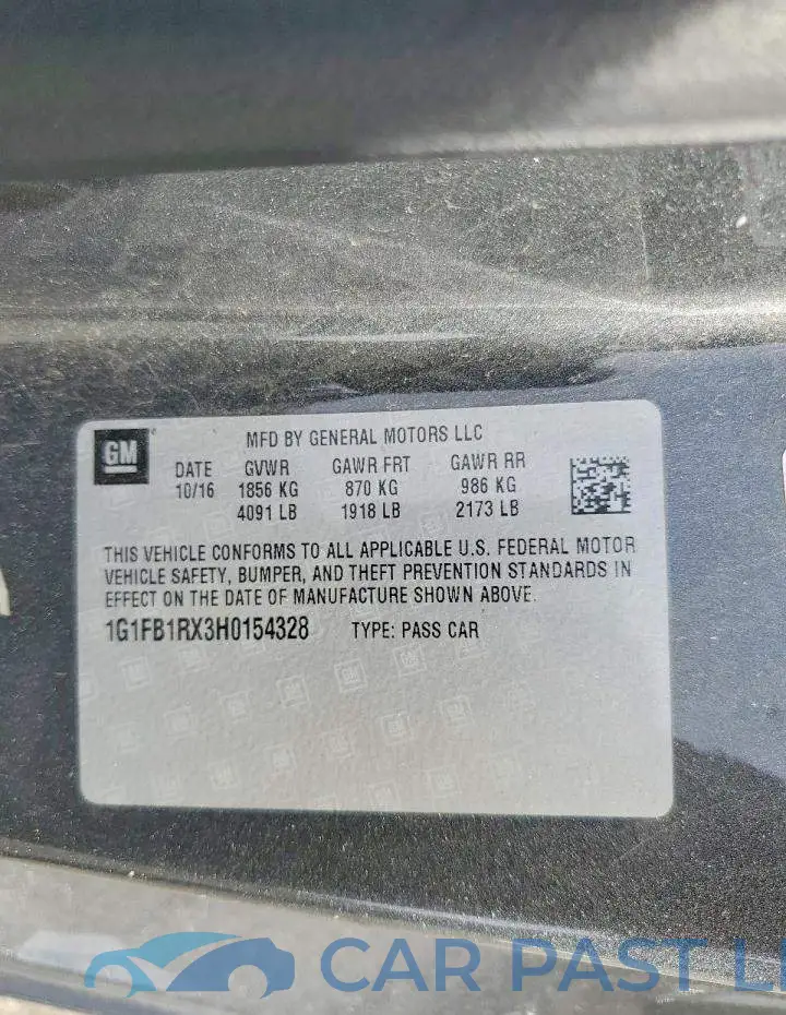 1G1FB1RX3H0154328# 11