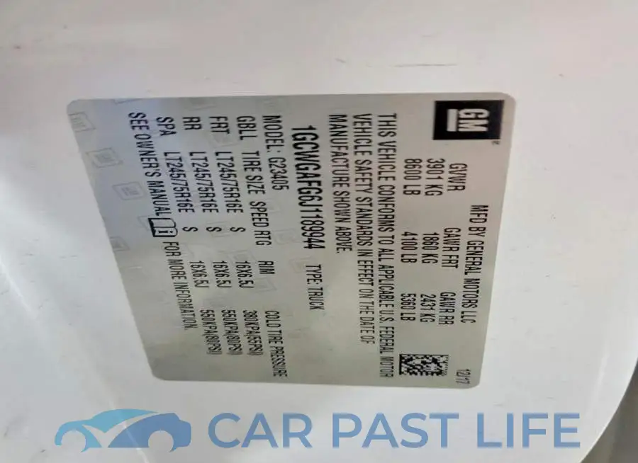 1GCWGAFG6J1189944# 13