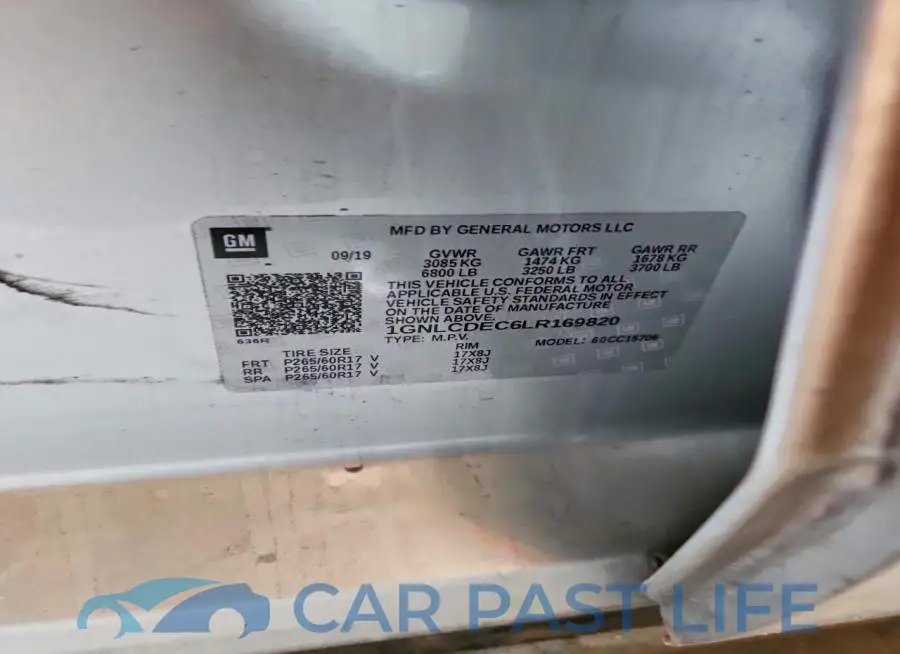 1GNLCDEC6LR169820# 13