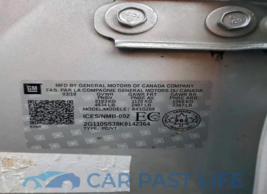 2G1105S38K9142364# 13