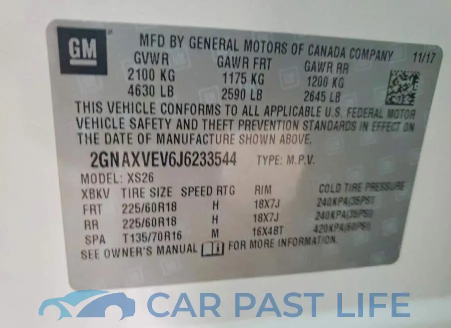 2GNAXVEV6J6233544# 12