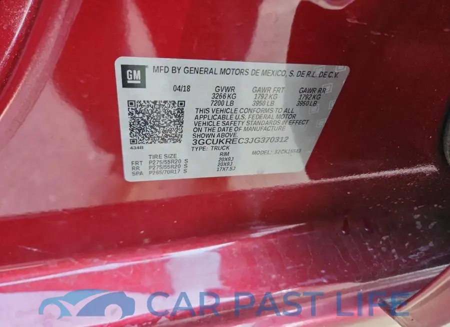 3GCUKREC3JG370312# 12