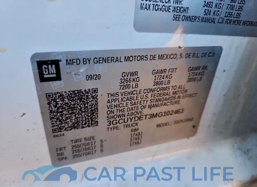 3GCUYDET3MG102463# 13